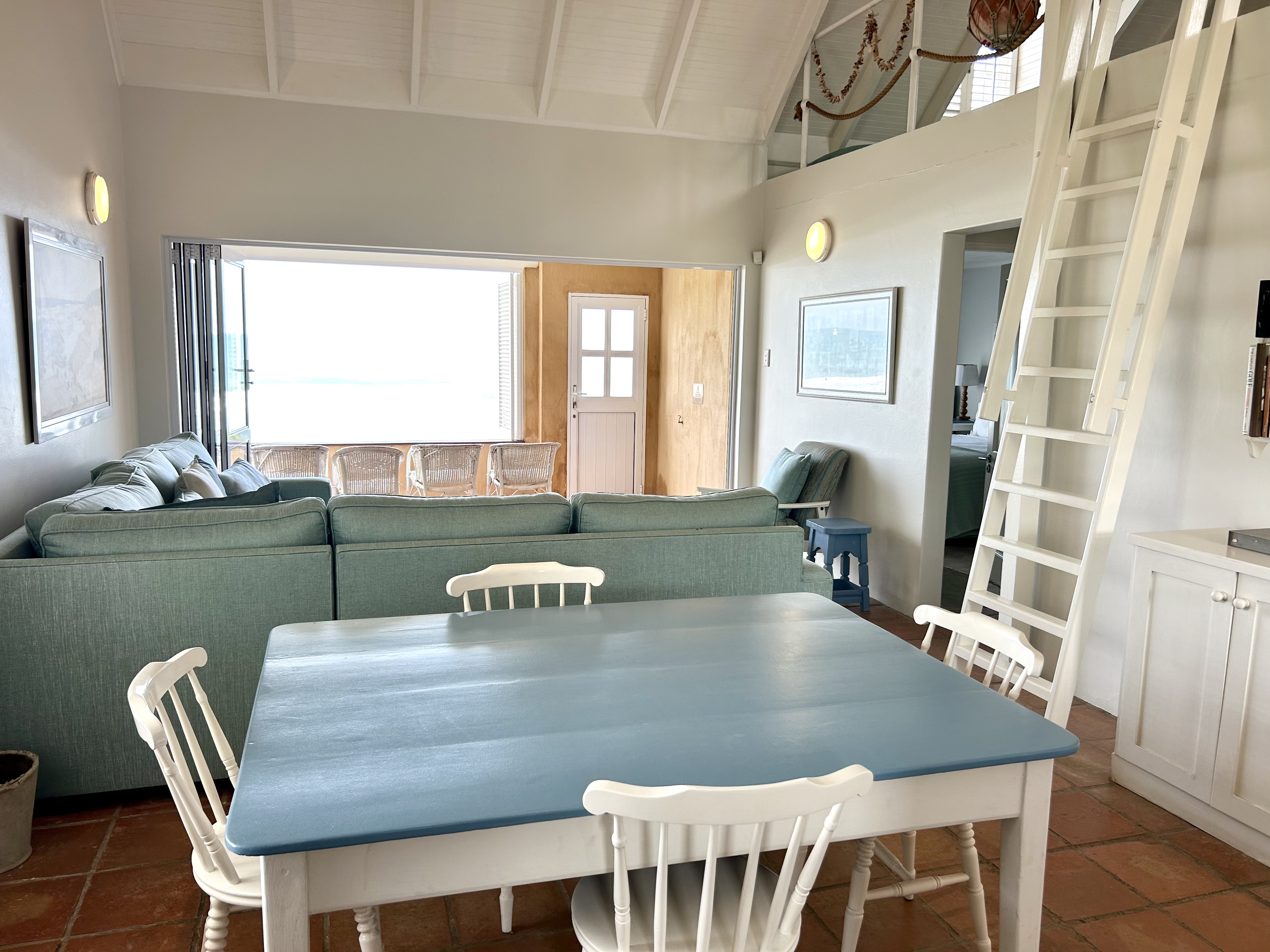 The veranda at The Beach Cottage, Prince’s Grant